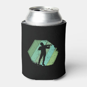 Violin Player Retro Can Cooler