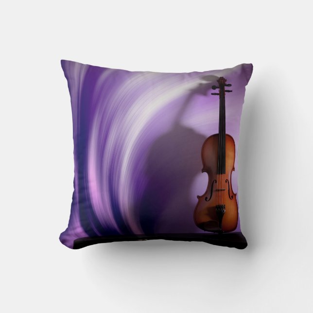 Violin Purple Passion Pillow (Front)
