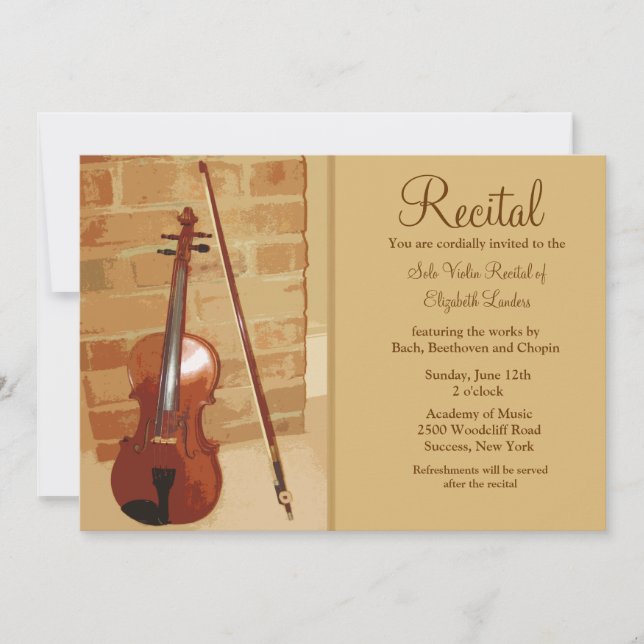 Violin Recital Invitation (Front)