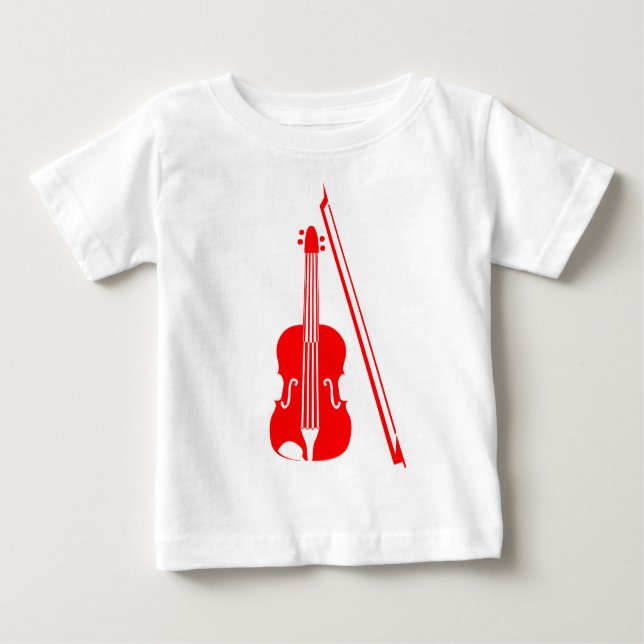Violin - Red Baby T-Shirt (Front)