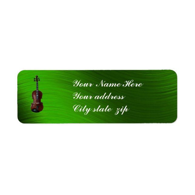 VIOLIN-RETURN ADDRESS LABEL (Front)