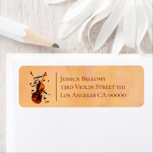 Violin Return Address Labels