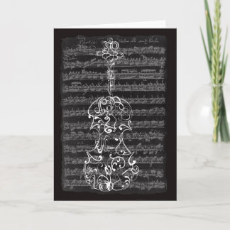 Violin Scrawl on Bach Manuscript Card