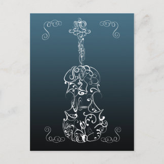Violin Scrawl Postcard