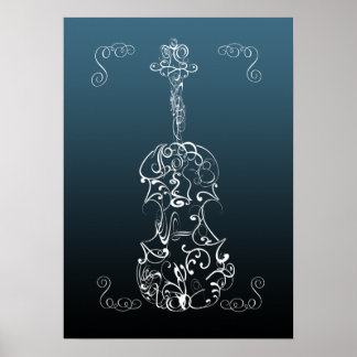 Violin Scrawl Poster