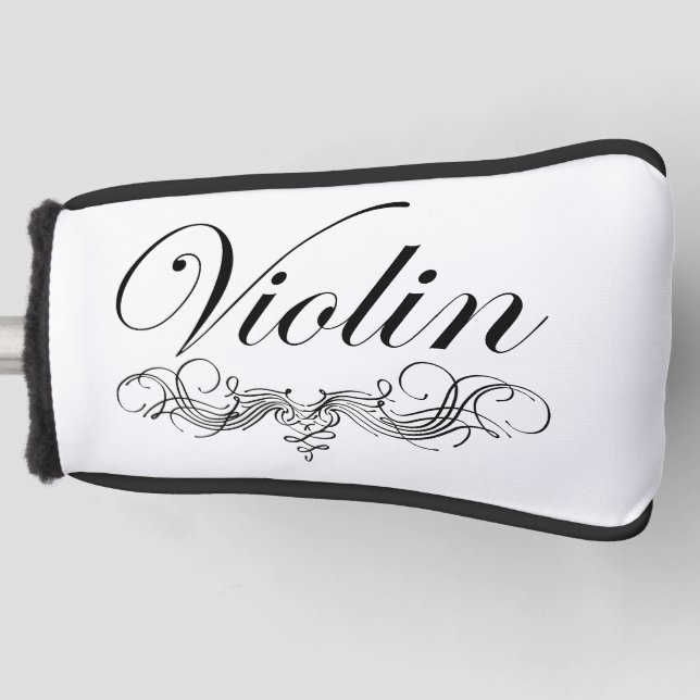 Violin Script Golf Head Cover (Front)