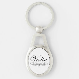 Violin Script Key Ring