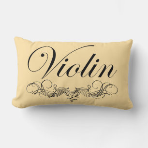 Violin Script Lumbar Cushion