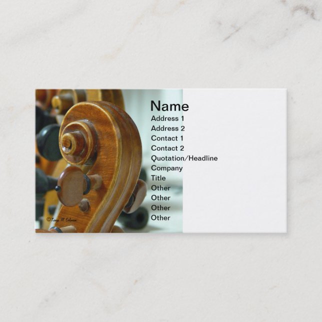 Violin Scroll Business Card (Front)