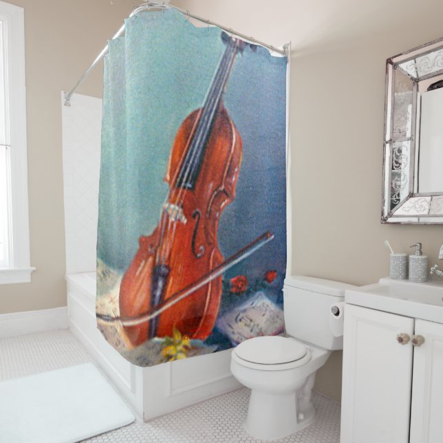 Violin Shower Curtain (In Situ)
