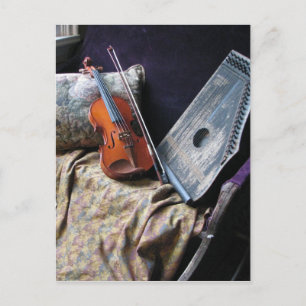 Violin Sill Life Postcard