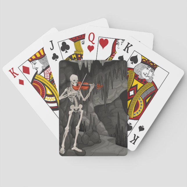 violin skeleton playing cards (Back)