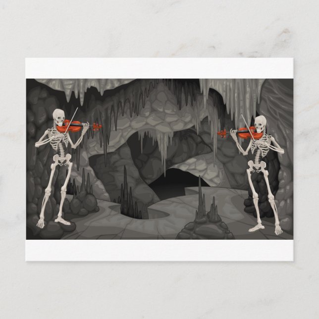 violin skeleton postcard (Front)