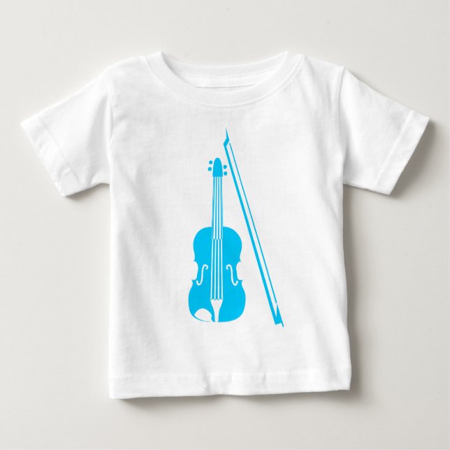 Violin - Sky Blue Baby T-Shirt (Front)