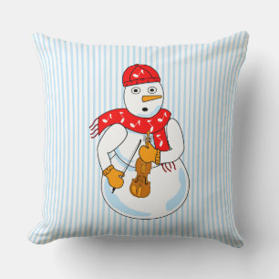 Violin Snowman Cushion
