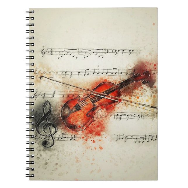 Violin Spiral Notebook (Front)