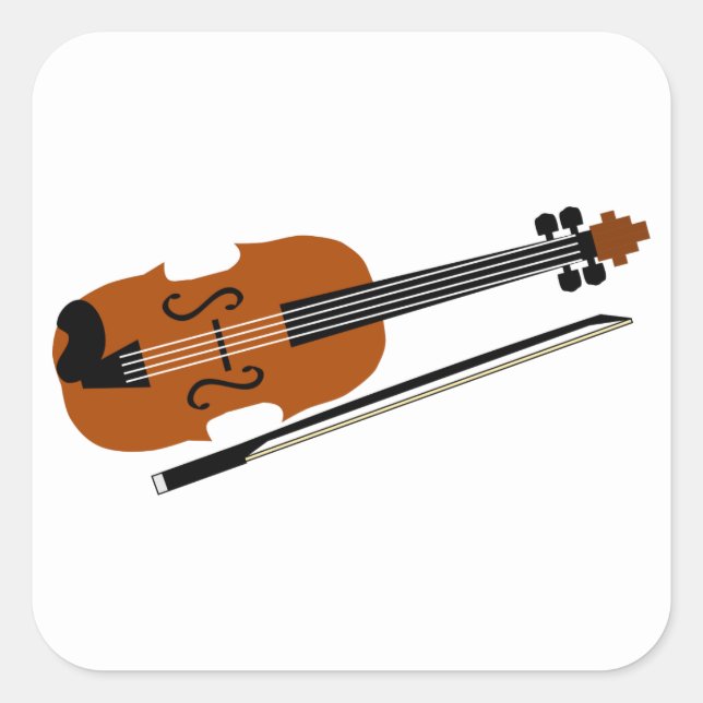 Violin Square Sticker (Front)