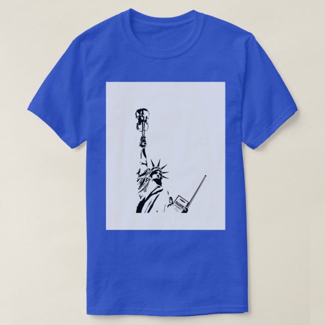 Violin Statue Graphic T-Shirt (Design Front)