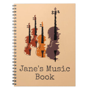 Violin string quartet arty music notebook