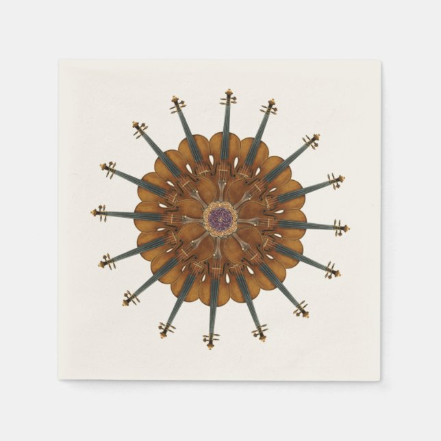 Violin Sunflower Napkin (Front)