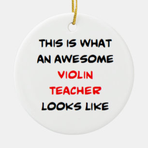 violin teacher, awesome ceramic tree decoration