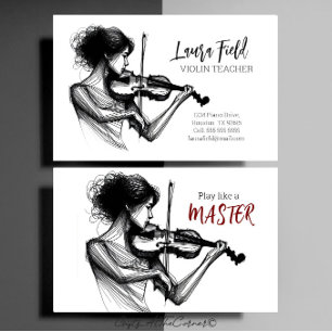 Violin Teacher Business Card