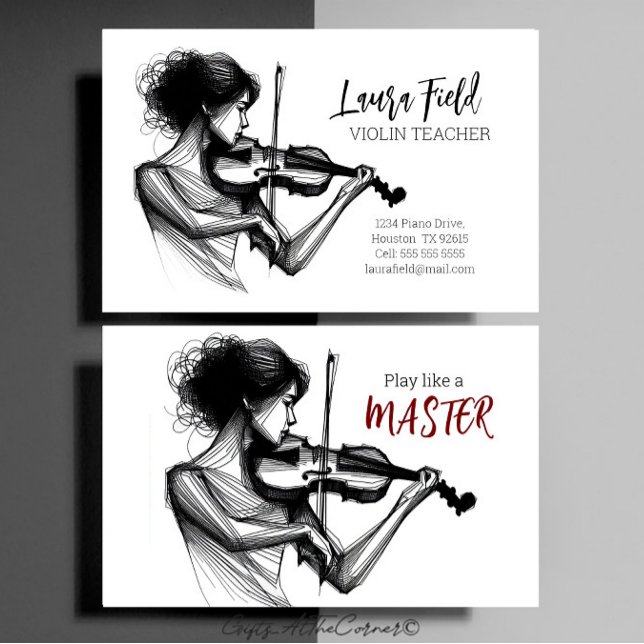 Violin Teacher Business Card (Creator Uploaded)
