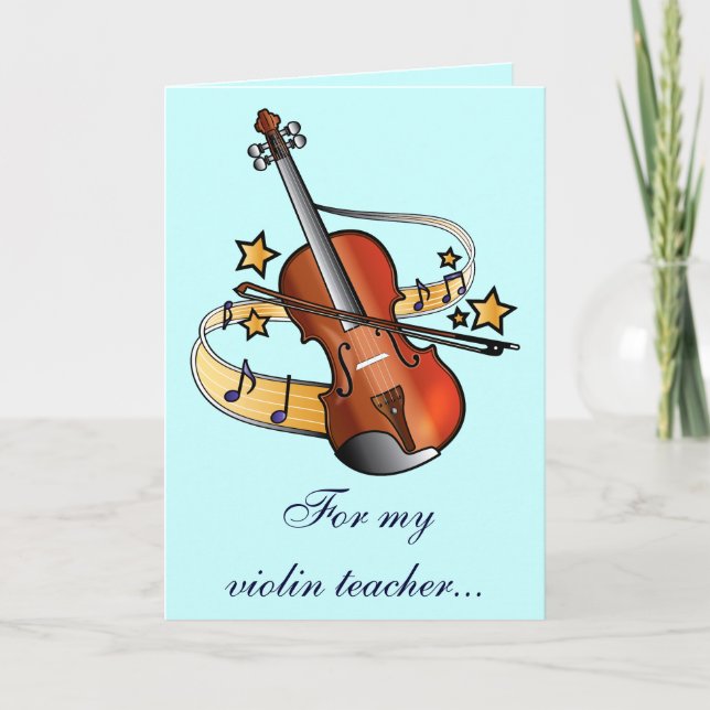 Violin Teacher Thank You Card (Front)