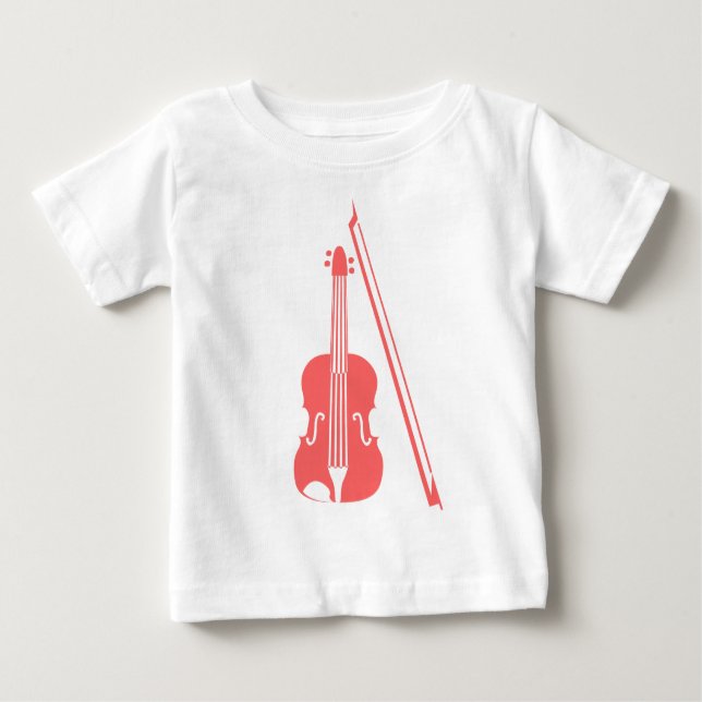 Violin - Tropical Pink Baby T-Shirt (Front)