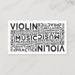 Violin Typography Business Card