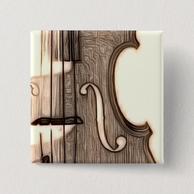 Violin, Viola, Cello? 15 Cm Square Badge (Front)