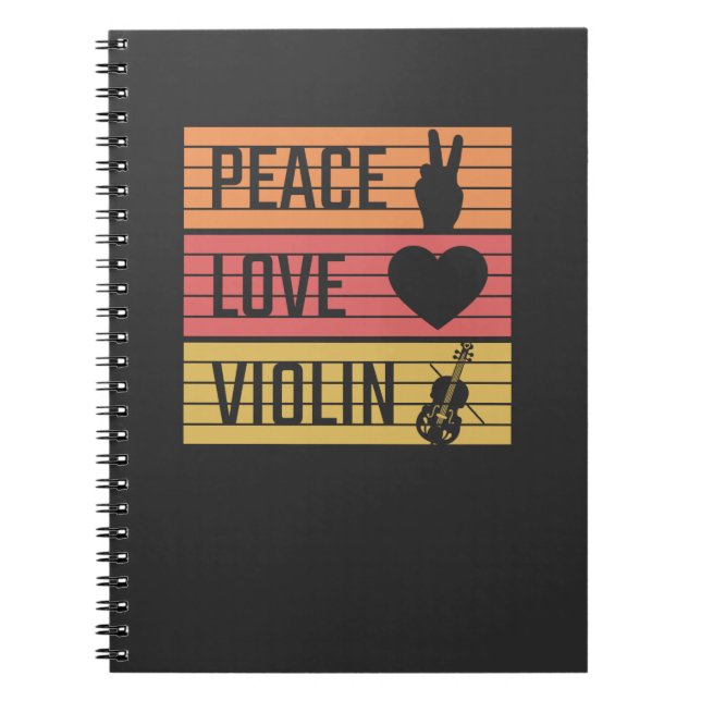 Violin Violinist Fiddle Notebook (Front)