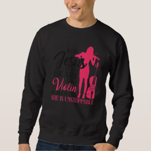 Violin Violinist Jesus Faith Christian With Jesus  Sweatshirt