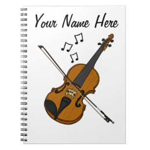 Violin Violinist Musician Music Teacher Custom Notebook