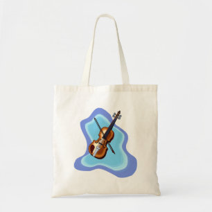 Violin with Blue background graphic image Tote Bag