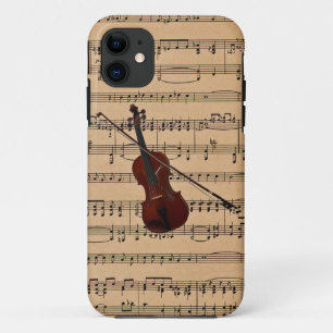 Violin With Sheet Music Background Case-Mate iPhone Case