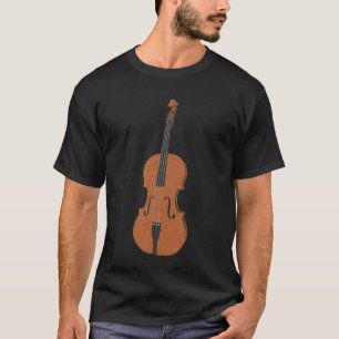 Violin: Wood Violin: 3d Model Angle #5: Music T-Shirt