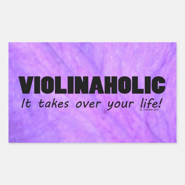 Violinaholic Life Rectangular Sticker (Front)