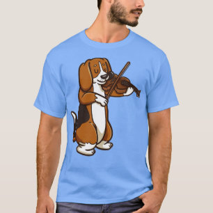 Violinist Beagle Dog Violin Player T-Shirt