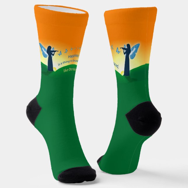 Violinist & Butterfly Socks (Angled)