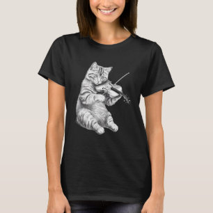 Violinist Cat Violin Musician String Player Classi T-Shirt
