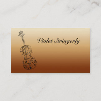 Violinist Contact Information Business Card