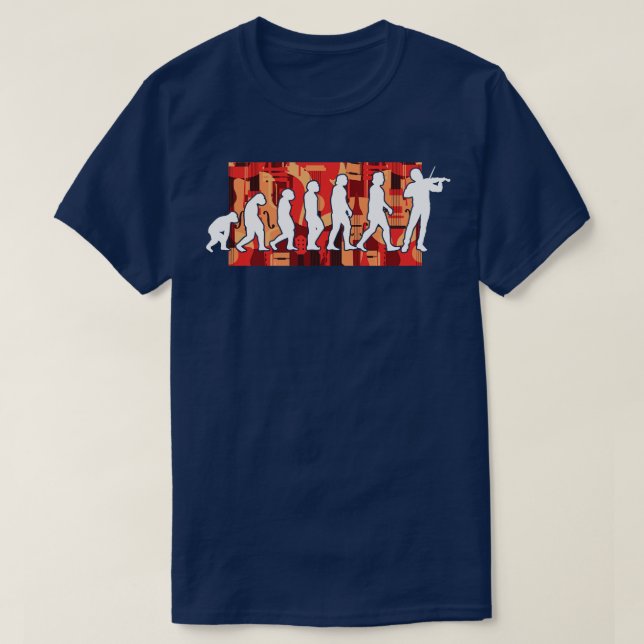 Violinist Evolution 1 T-Shirt (Design Front)