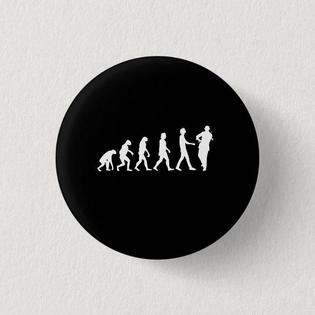 Violinist Evolution 3 Cm Round Badge (Front)