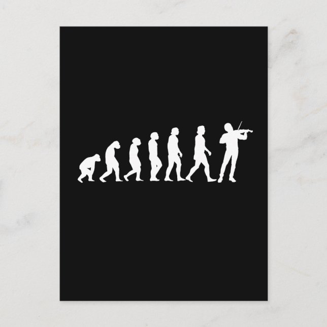 Violinist Evolution Postcard (Front)