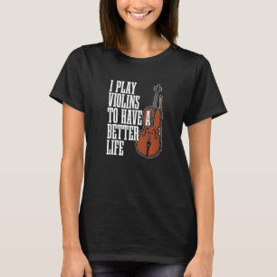 Violinist Fiddle Fiddler Violin T-Shirt