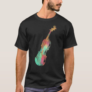 Violinist For Men Women Colourful Style Violin T-Shirt