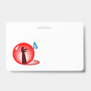 Violinist in Sphere ID Badge