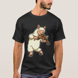 Violinist Llama Violin Viola Player Music Lover T-Shirt