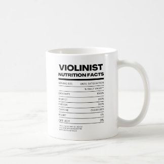 Violinist Nutrition Facts Coffee Mug